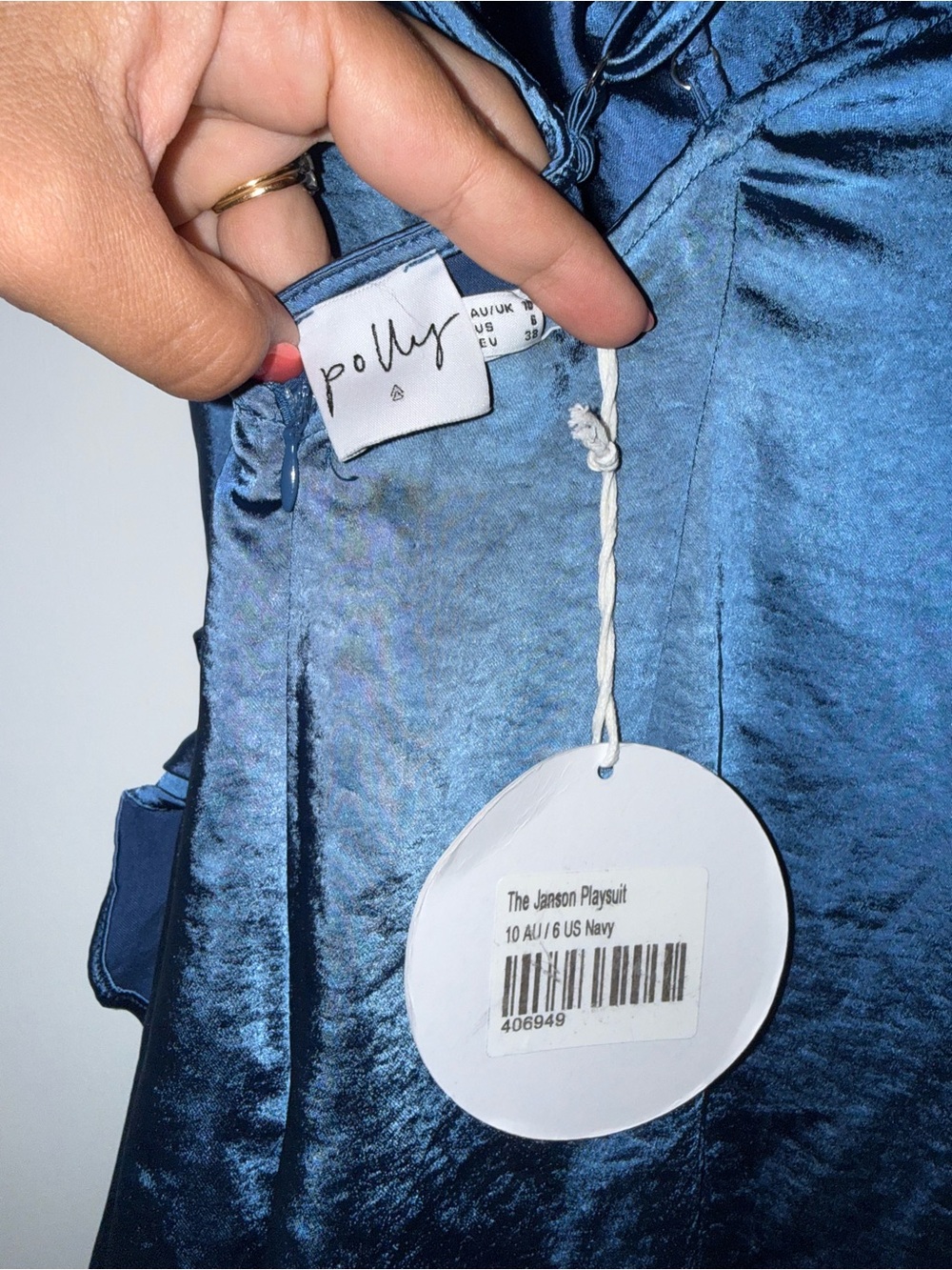 NWT Polly Satin Ruffle romper - Picture 4 of 4